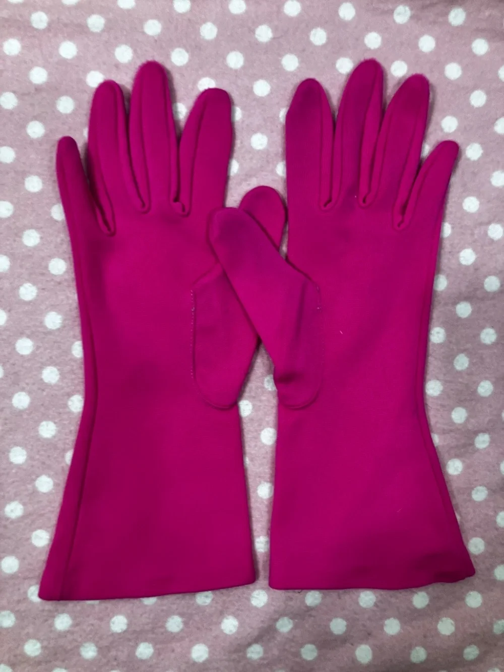 Hot PINK Vintage Ladies Gloves 7